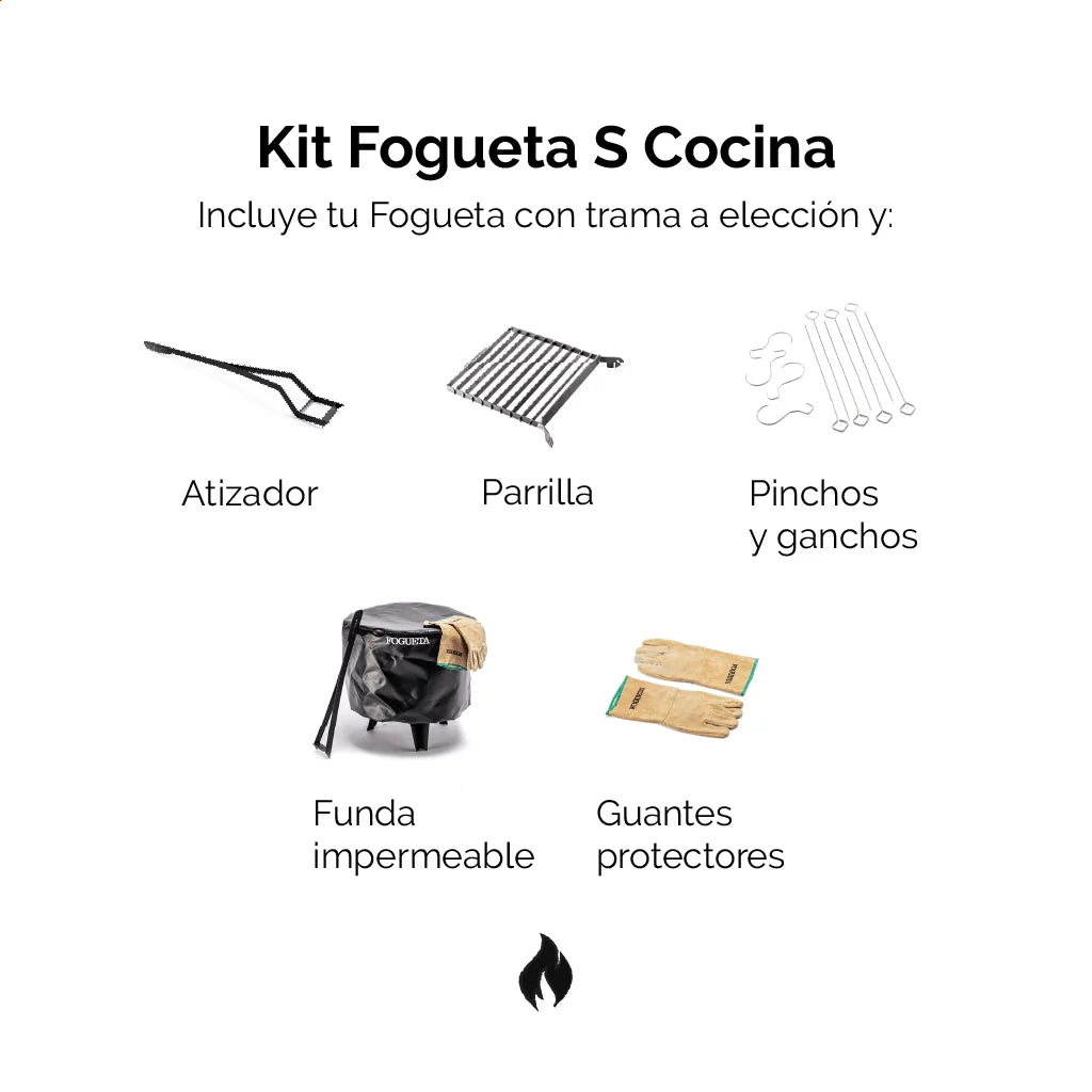 Contenido del Kit Cocina para Fogueta S